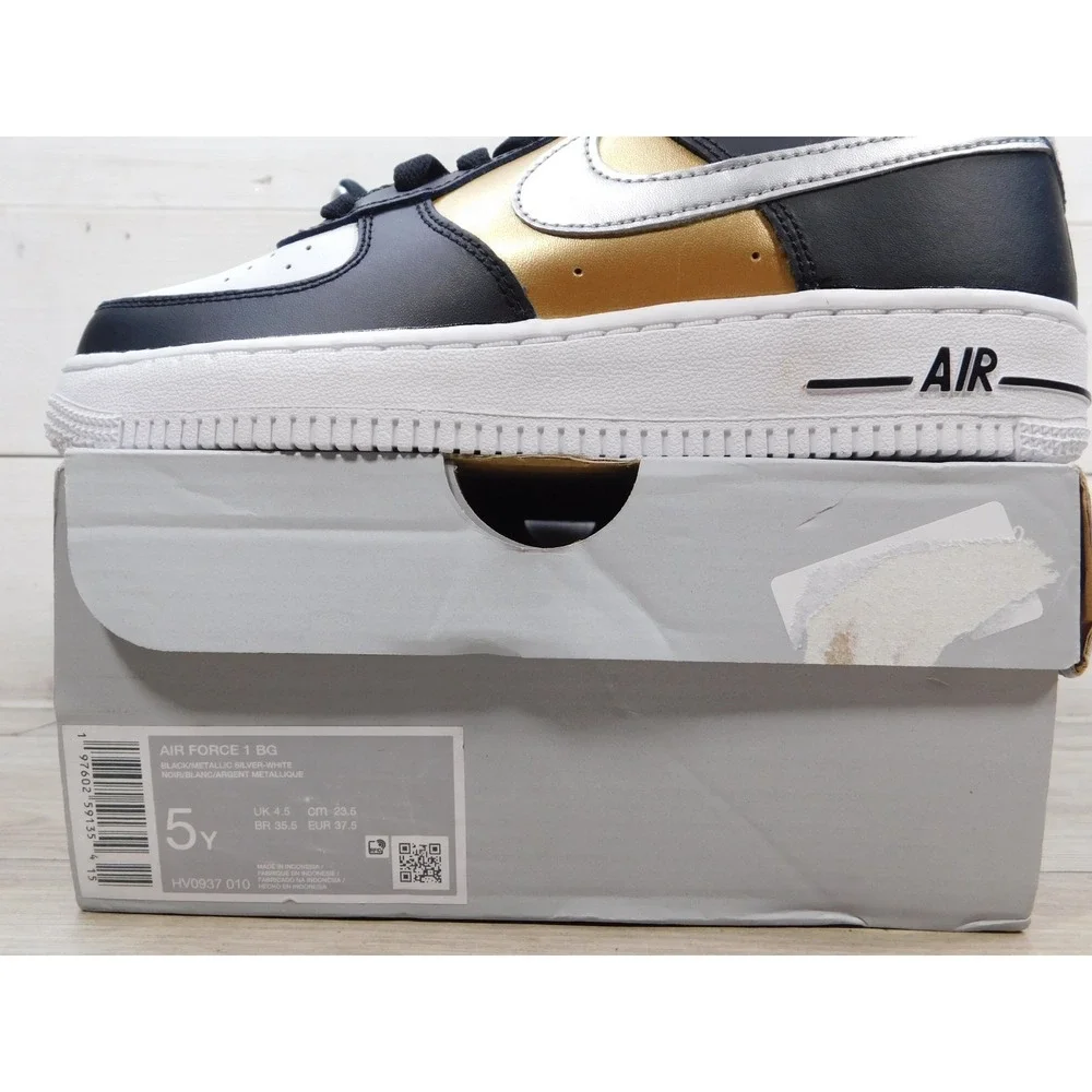 Nike Air Force 1 Low Leather Sneakers Youth 5Y Womens 6.5 Shoes HV0937-010 AF1